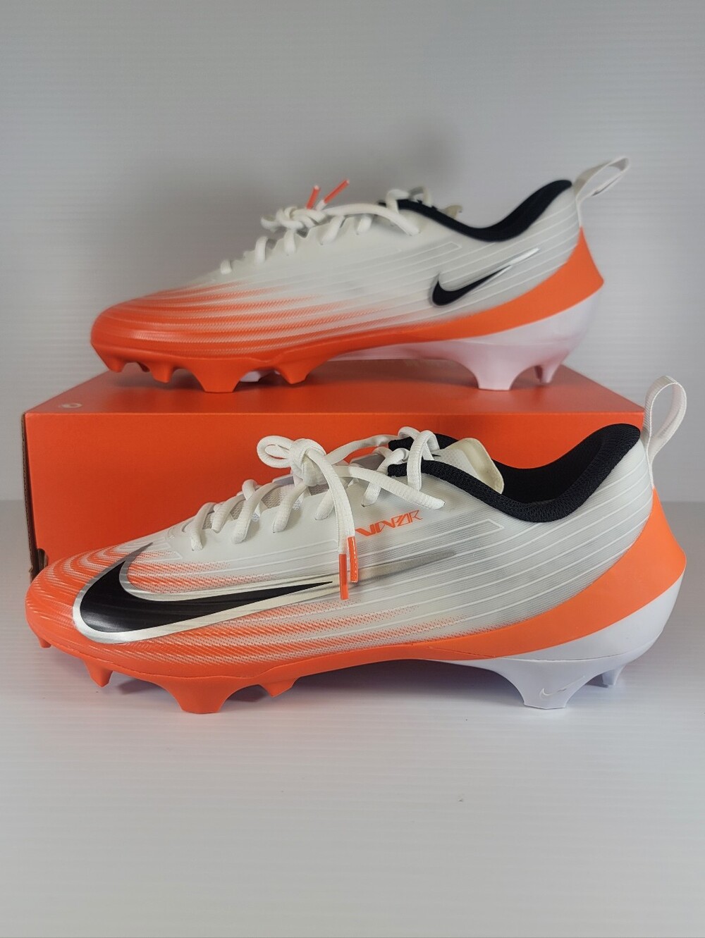 Nike Vapor Speed 3 TB Men's Football Cleats Size White Orange HM8849-104